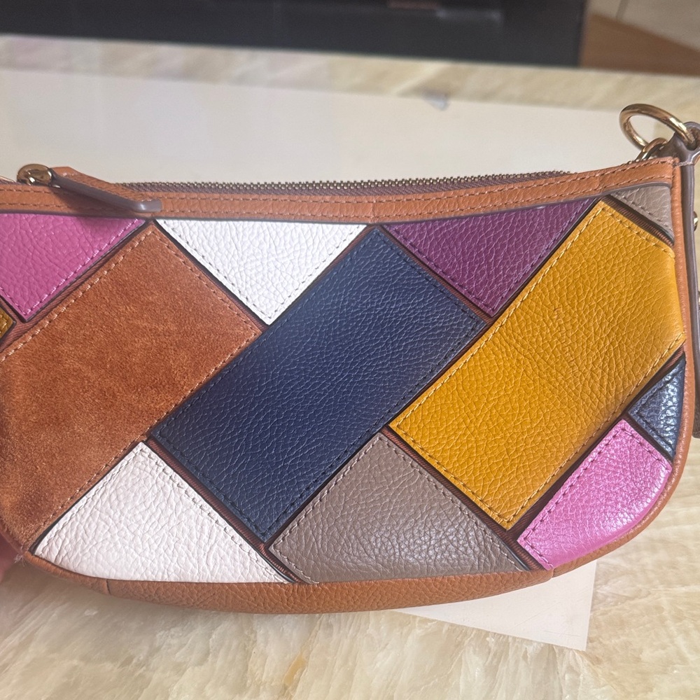 Fossil Multicolor Patchwork Leather Clutch - image 1